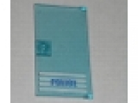 Türrahmen blau mit Glastür tr hellblau 1x4x6 mit Streifen Polizei, siehe Bilder