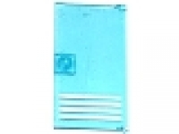 Türrahmen blau mit Glastür tr hellblau 1x4x6 mit Streifen, siehe Bilder