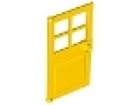 Türrahmen weiß 1 x 4 x 6  mit Tür 60623 gelb