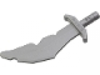 Krummschwert, ausgezackte Klinge,  flat silver 607527