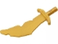 Krummschwert mit gezackter Klinge, pearl gold 60752