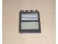 Dachfenster schwarz  mit Strebe 6159c01 Glas tr hellblau, oben weiße Streifen