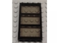 Fenster mit Querstreben 1x4x6 schwarz, Glas tr rauch