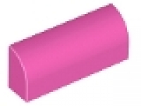 Stein mit Rundung 6191 (dark) pink 1 x 4 x 1