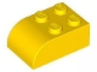Stein mit runder Oberkante 2x3x1 gelb