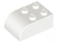 Stein mit runder Oberkante 2x3x1 weiß