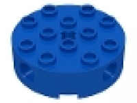 Rundstein 4x4x1 blau 4 seitliche Löcher