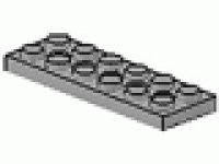 Lego Lochplatten 2x6 neues hellgrau neu