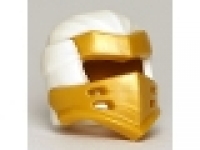Minifigure, Headgear Ninjago Wrap Type 7 with 4 Slits on Front with Molded White Fabric Pattern