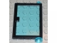 Fenstertür rechts 1x4x5 schwarz 73435c02 Glas tr blau