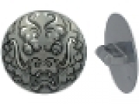 Schild rund flat silver, 75902pb16