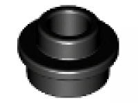Rundplatte1 x 1 x 0.33 schwarz, 85861, oben offen