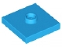 Fliese 2 x 2 mit einem Knopf dunkelazure, neu