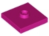 Fliese 2 x 2 mit einem Knopf magenta, neu