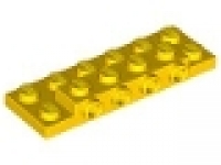 Plate, Modified 2 x 6 x 2/3 with 4 Studs on Side, gelb, neu