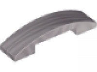 Slope, Curved 4 x 1 Double No Studs, flat silver, neu
