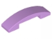 Slope, Curved 4 x 1 Double No Studs , lavender, neu