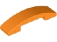 Slope, Curved 4 x 1 Double No Studs , orange, neu