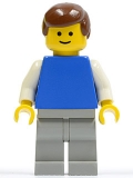 Lego Figur blau / altes hellgrau, pln081