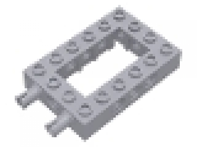 Lego Technik Lochbalkenrahmen neues hellgrau 4 x 6 mit seitlichen Pins