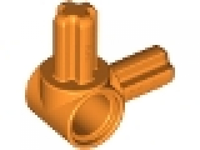 Technic, Axle and Pin Connector Hub with 2 Perpendicular Axles orange, neu