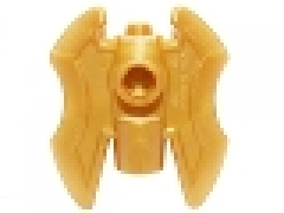Minifigure, Weapon Sword Hilt with Dragon Head, pearlgold