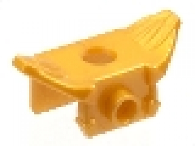 Minifigure Armor Shoulder Pads with Front Stud and 2 Back Studs 11097, pearlgold