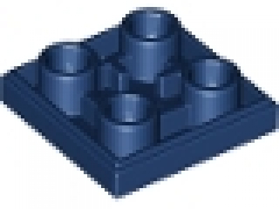 inverse Fliese 2 x 2 dunkelblau