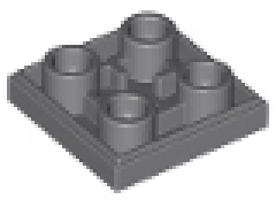 Inverse Fliese 2 x 2 neues dunkelgrau