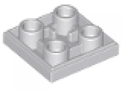 Inverse Fliese 2 x 2 neues hellgrau