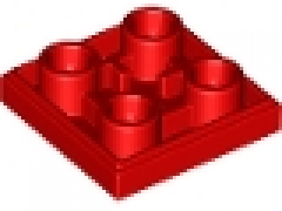Inverse Fliese 2 x 2 rot
