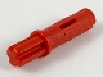 Technic, Axle Pin 3L with Friction Ridges Lengthwise and 1L Axle, rostrot, neu