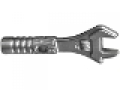 Minifigure, Utensil Tool Adjustable Wrench, 11402f flat silver