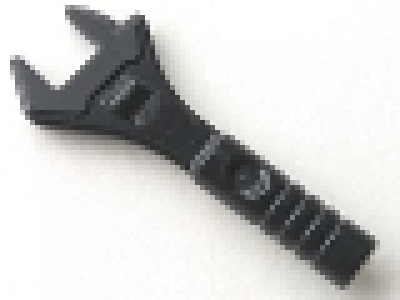 Minifigure, Utensil Tool Adjustable Wrench, 11402f dunkelgrün