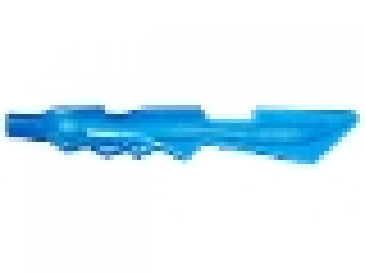 Minifigure, Weapon Sword, Jagged Edges with Marbled White Pattern, tr blau