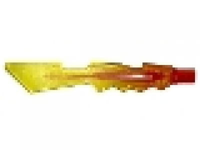 Minifigure, Weapon Sword, Jagged Edges with Marbled Trans-Brown Pattern