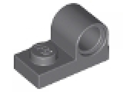 Lego Plate, Modified 1 x 2 with Pin Hole on Top, neues dunkelgrau, neu