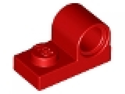 Lego Plate, Modified 1 x 2 with Pin Hole on Top, rot, neu