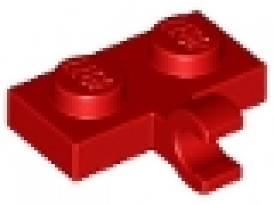 Plate, Modified 1 x 2 with Clip Horizontal on Side rot, neu