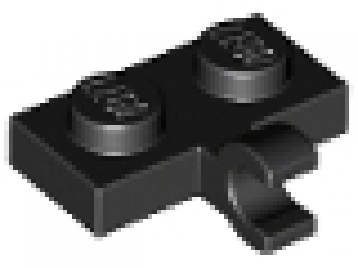 1 x 2 Platte mit Clip 11476 schwarz , neu