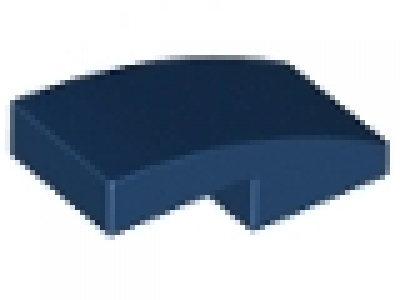 Slope, Curved 2 x 1 No Studs, dunkelblau