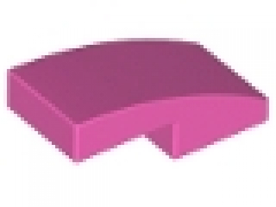Slope, Curved 2 x 1 No Studs, dunkelpink