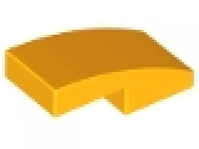 Slope, Curved 2 x 1 No Studs, hellorange