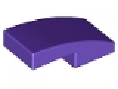 Slope, Curved 2 x 1 No Studs, lila