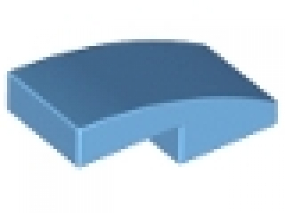 Slope, Curved 2 x 1 No Studs, mittelblau