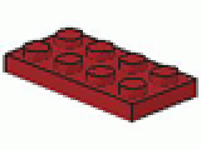 Lego Platten 2x4 dunkelrot neu