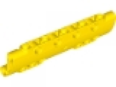 Technic, Panel Curved 11 x 3 with 10 Pin Holes through Panel Surface, gelb