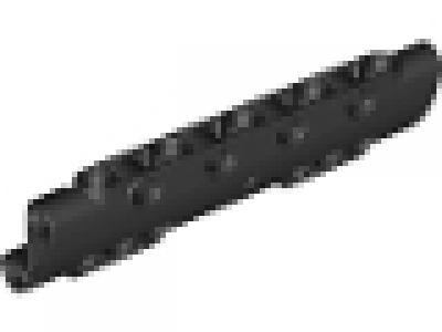 Technic, Panel Curved 11 x 3 with 10 Pin Holes through Panel Surface, schwarz