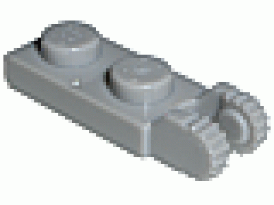 Lego Raster- Scharnier Platte 1 x 2 mit 2 Fingern am Ende 44302  neues hellgrau neu