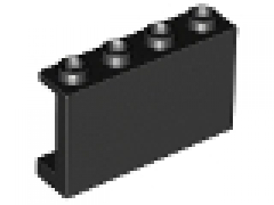 Panele 1 x 4 x 2 schwarz, 14718